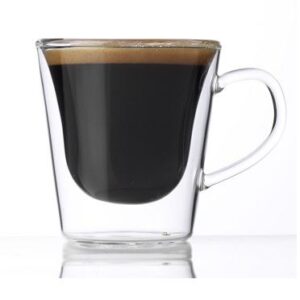 Duplafalú hőálló espresso csésze szett 12 cl 2 db