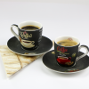 Színes porcelán Coffee time kávés bögre szett 2 darab cappuccino csésze retro kávés csésze