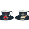 COFFEE TIME Porcelán csésze szett 2 db + alj