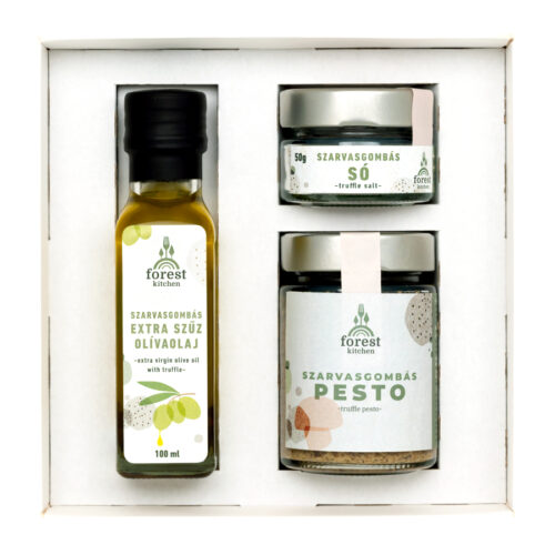 Szarvasgombás ajándékcsomag pesto szósszal