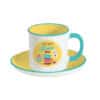 TEABREAK retro teásbögre alátéttel 225ml - sárga - Image 8