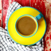 TEABREAK retro teásbögre alátéttel 225ml - sárga - Image 7