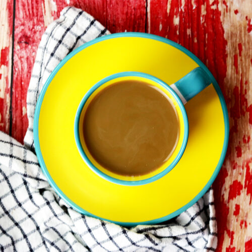 TEABREAK retro teásbögre alátéttel 225ml - sárga - Image 7